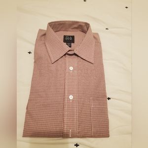 Jos. A. Bank Men's Traveler Long Sleeve Button Down Dress Shirt Tailored Fit M